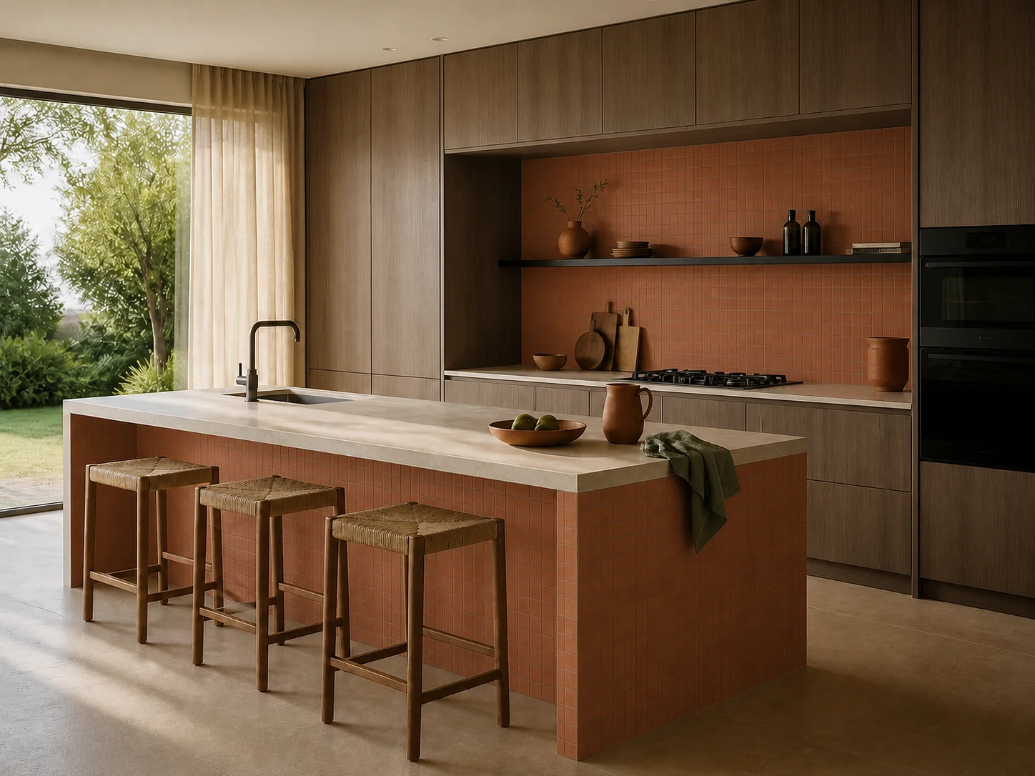 La misma cocina en terracota