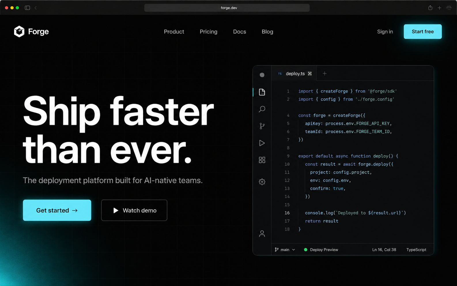 Forge · Deployment platform